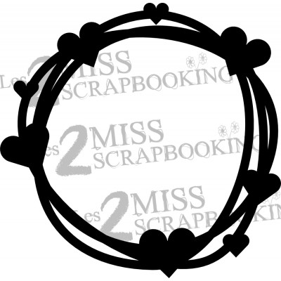 Chipboard Les 2 MIss Scrapbooking - Cercles cœurs